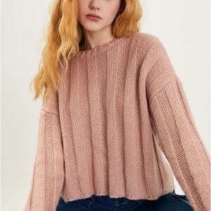 Cozy Mauve Knit Sweater